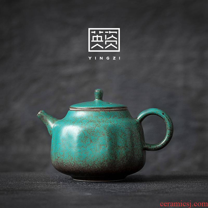 Early British hetian Japanese household ceramic teapot kung fu tea set the teapot tea filter pot of small single pot of restoring ancient ways