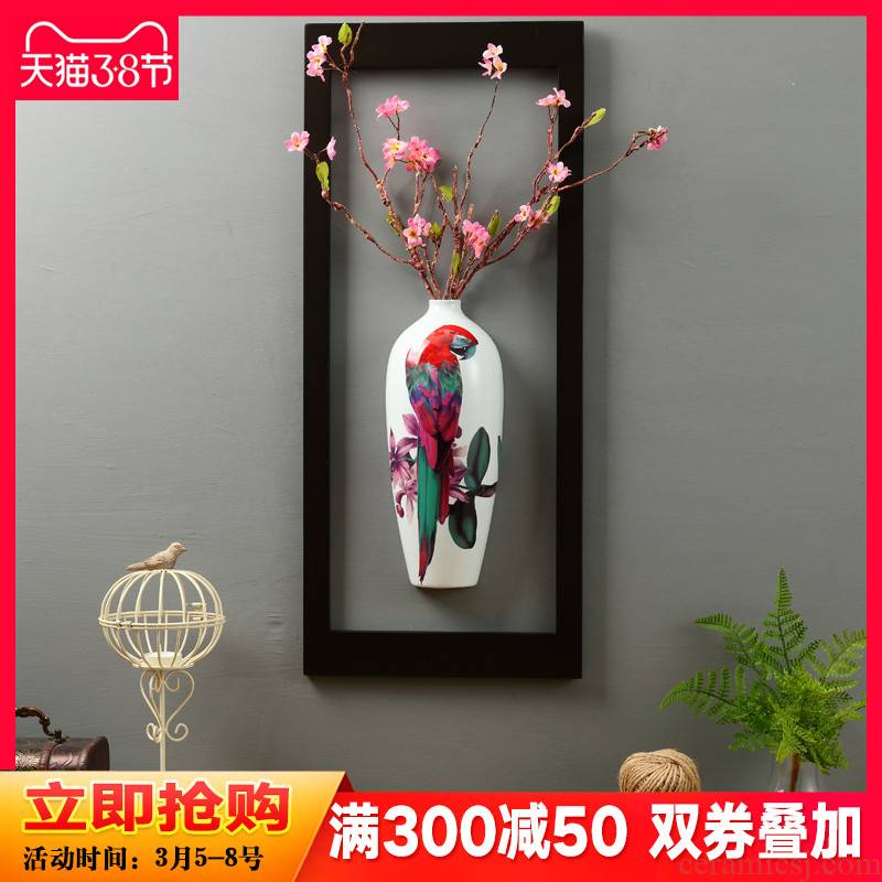 New Chinese style household decorations hanging creative sitting room, dining - room metope room corridor wall act the role of ceramic vases, furnishing articles