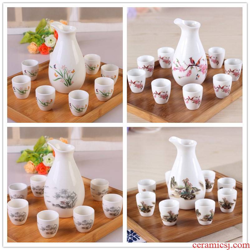 Ceramic wine suits for wine liquor cup of liquor cup small wine pot rice wine points a small handleless wine cup of wine