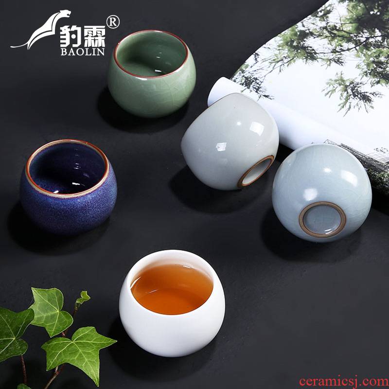 Leopard lam not ceramic cups single cup your up kung fu tea light cup sample tea cup tea cup pure manual master list