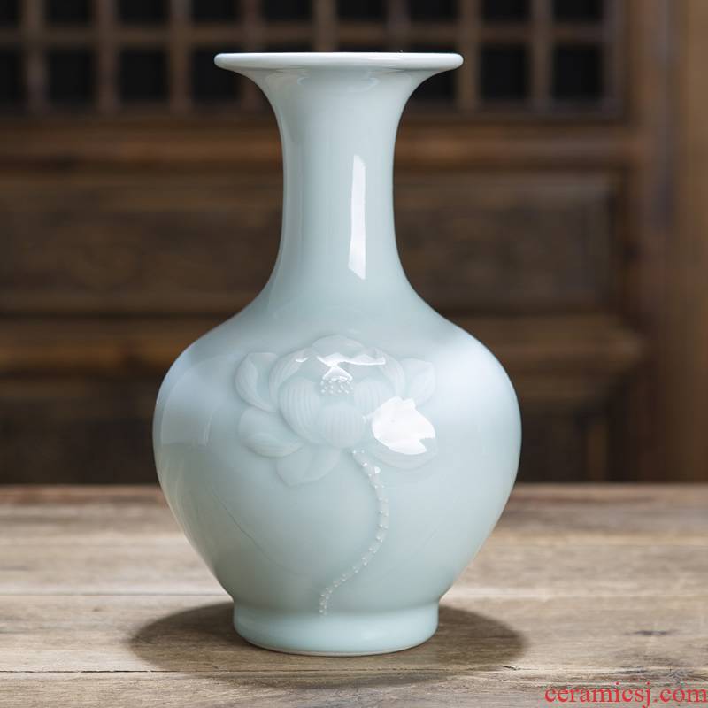 Jingdezhen new Chinese vase furnishing articles sitting room TV cabinet dry flower arranging flowers archaize zen household decorative household items