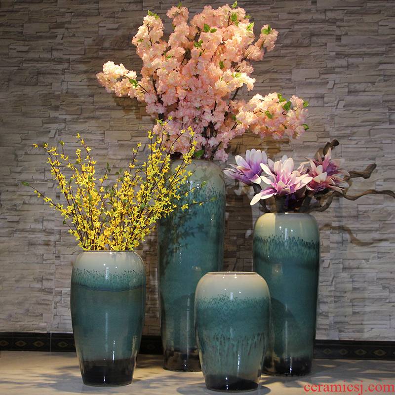 Modern example room jingdezhen ceramic floor vase flower arrangement sitting room place villa hotel pottery decoration