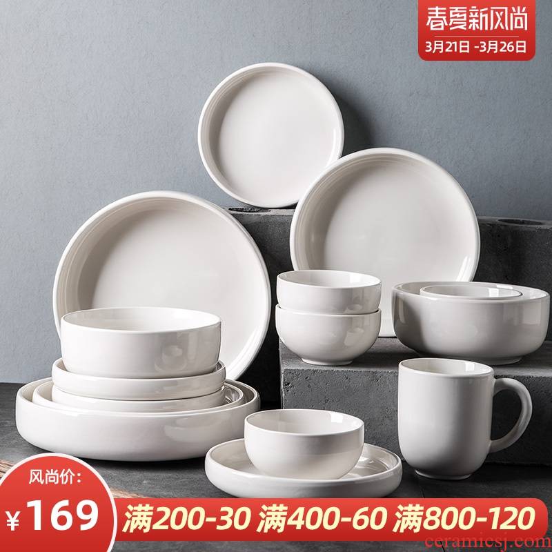 Ceramic tableware suit household contracted dishes move combination suit suit the dish bowl bowl chopsticks wedding gifts