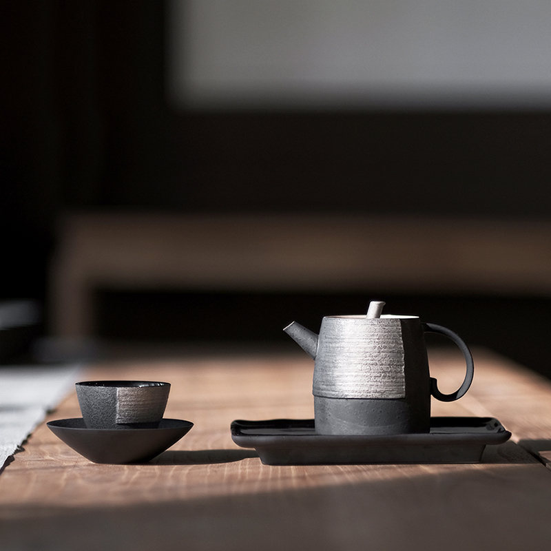 M letters kilowatt/ceramic tea set # 6 people with business gift set of kung fu tea teapot teacup spin silver