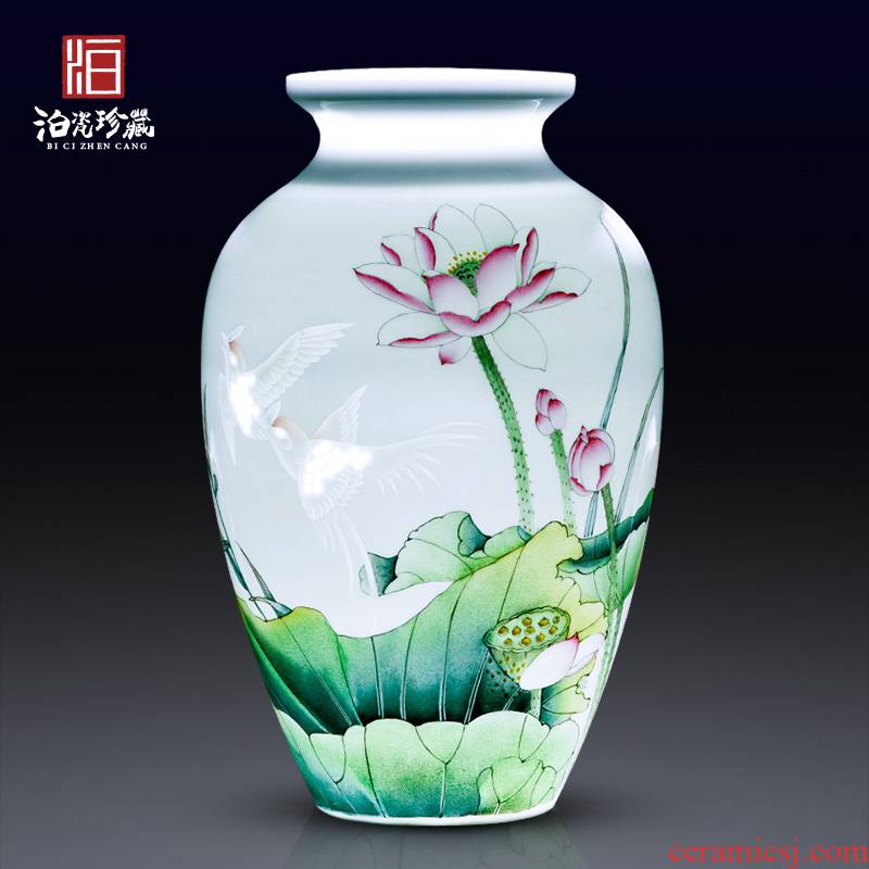 Jingdezhen ceramic hand - drawn does vase household bedroom living room TV ark adornment collection of new Chinese style furnishing articles