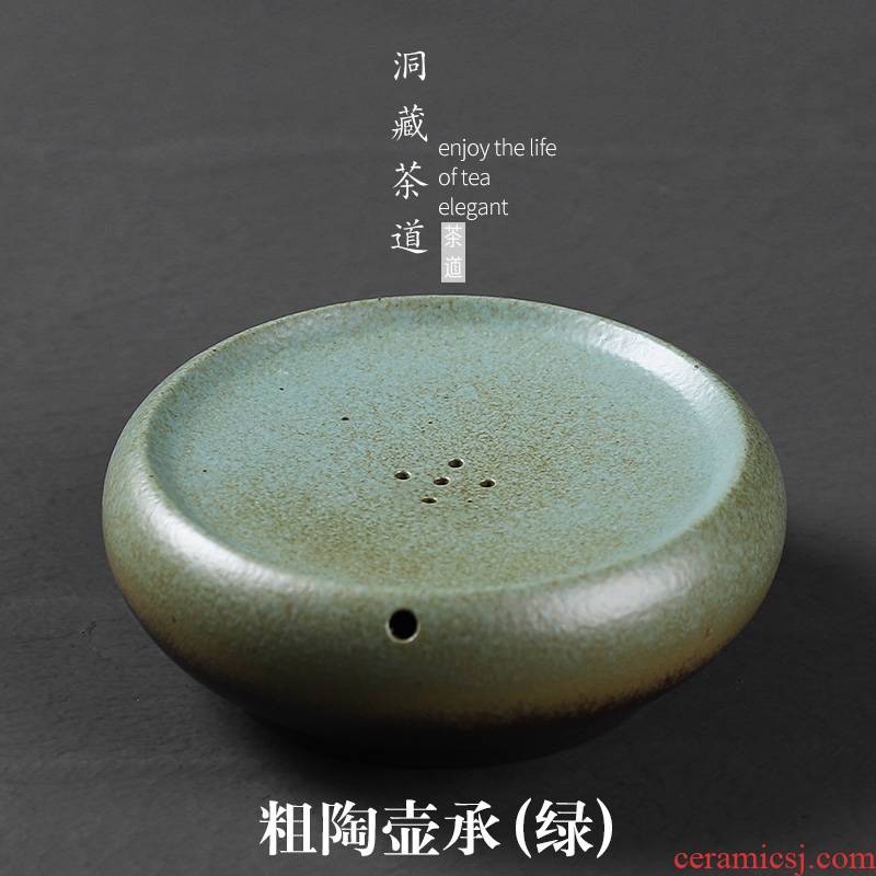 Thick clay POTS in floor bearing Japanese round tea bearing square dry plate ceramic pot of small water storage of tea table