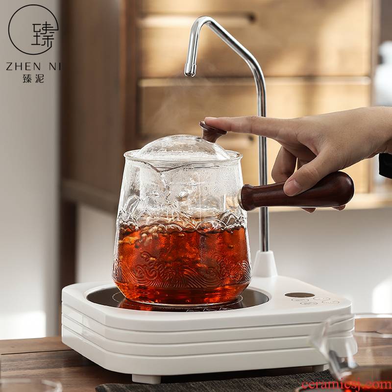 By mud boil tea machine electricity TaoLu domestic heat - resistant glass steam boiling tea stove automatic pumping small boiling water pot