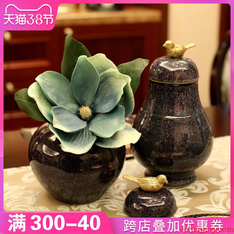 New Chinese style table decorations furnishing articles between example ceramic vase American TV ark, sitting room porch desktop decoration