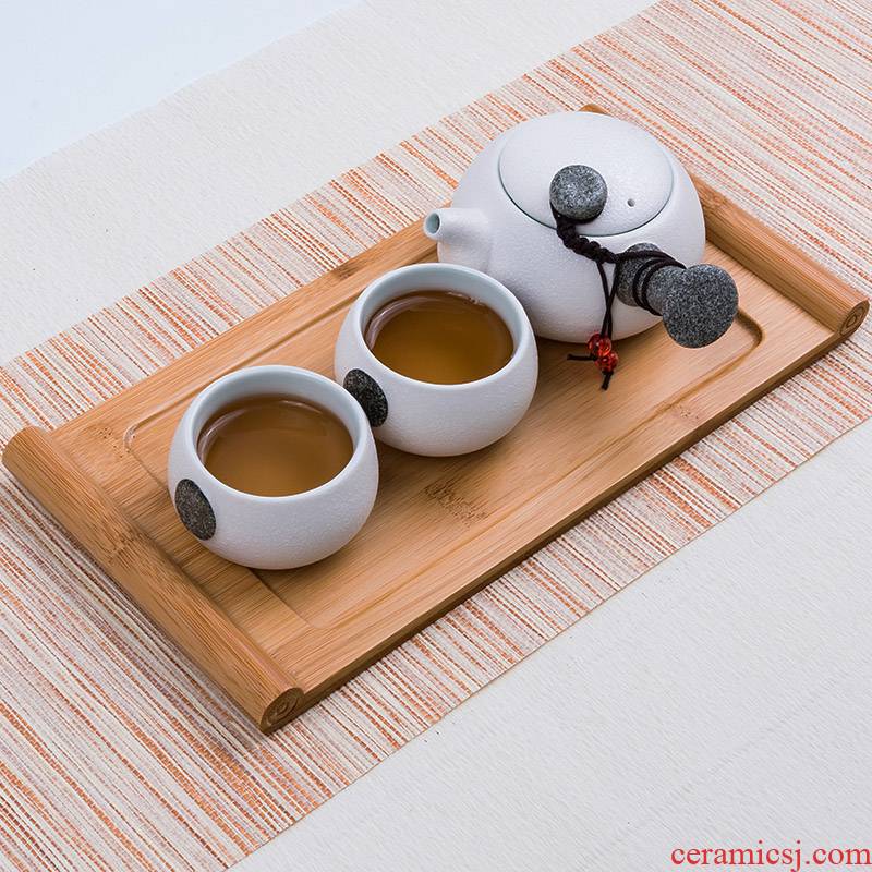 Travel tea sets portable crack cup home a pot of 2 cup two cups of kung fu ceramic teapot is suing tourism