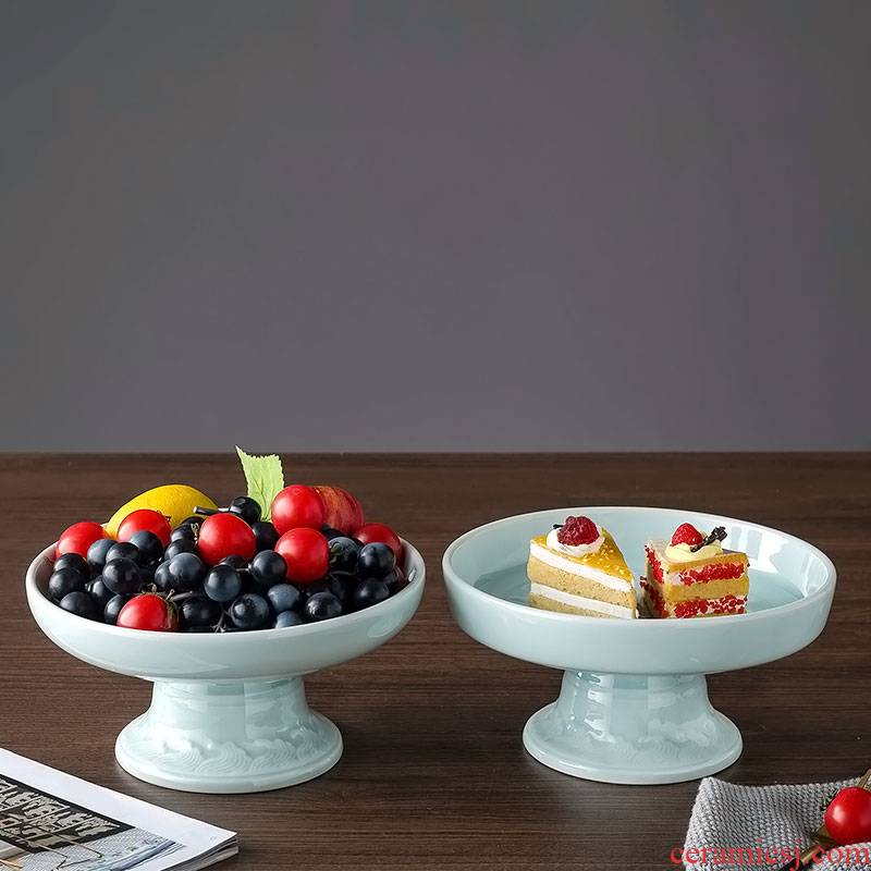 Jingdezhen ceramic best dim sum of fruit snacks, celadon home European creative desktop furnishing articles sitting room tea table