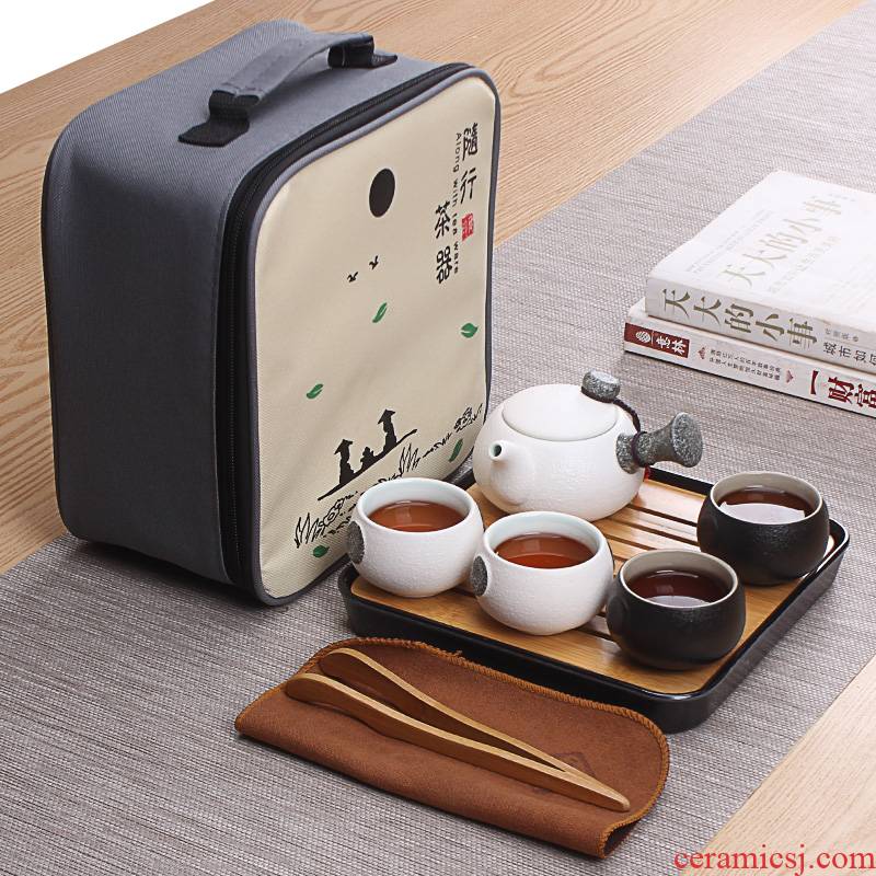 Travel tea sets portable crack cup home tea cup teapot ceramic mini is suing tourism kung fu