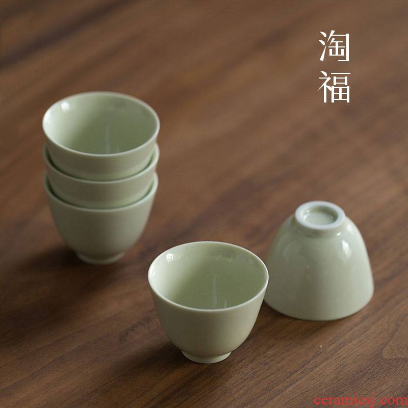 Jingdezhen plant ash glaze porcelain ceramic cups a single single kunfu tea sample tea cup masters cup a cup of tea