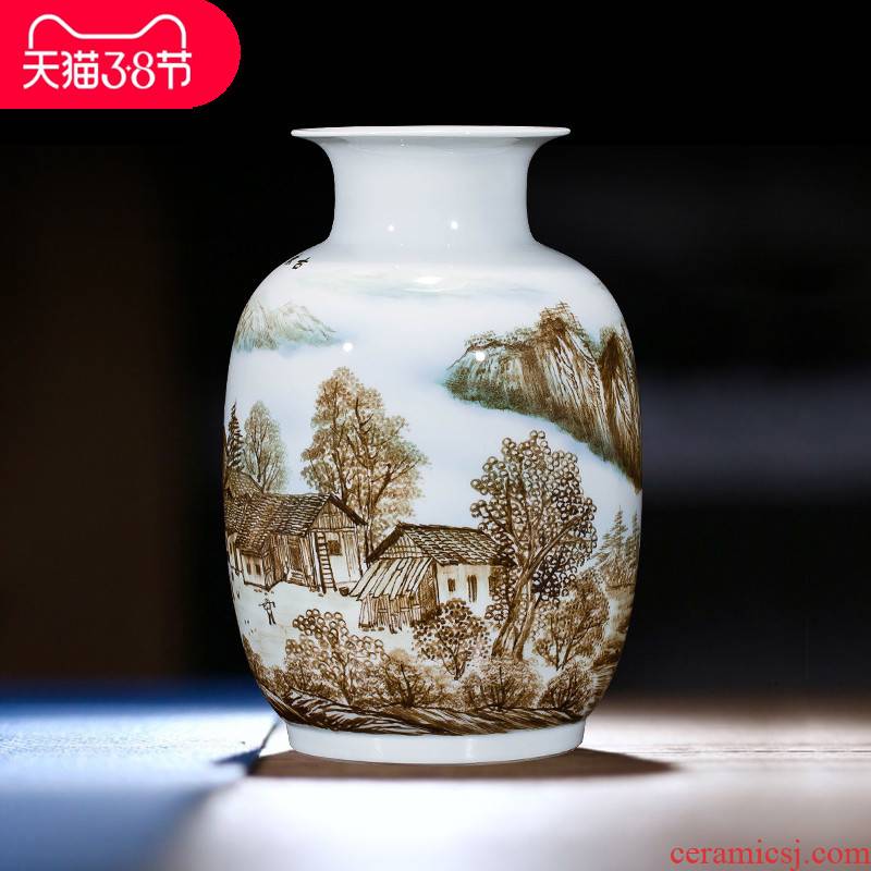 Jingdezhen ceramics hand - made vases, flower arrangement wine porch home decoration sitting room TV ark, furnishing articles