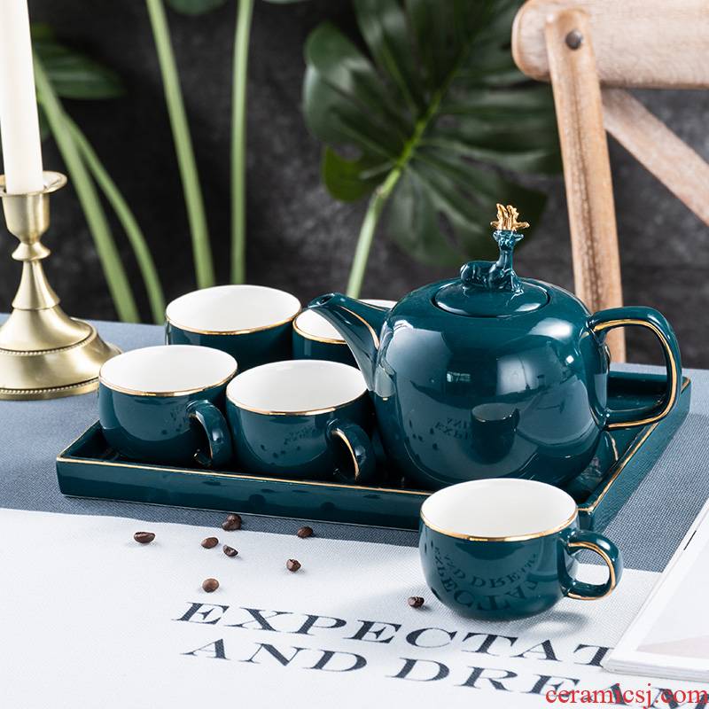European - style key-2 luxury green coffee cup up phnom penh dish suits for ceramic coffee cup home afternoon tea scented tea with gift box