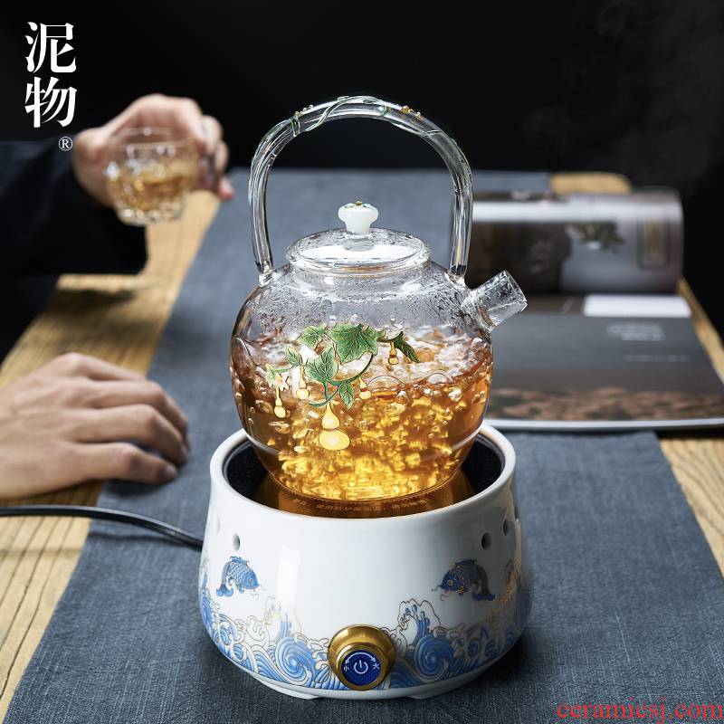 Cloisonne in building glass kettle electric teapot TaoLu boiled tea, the teapot teapot suit household kung fu