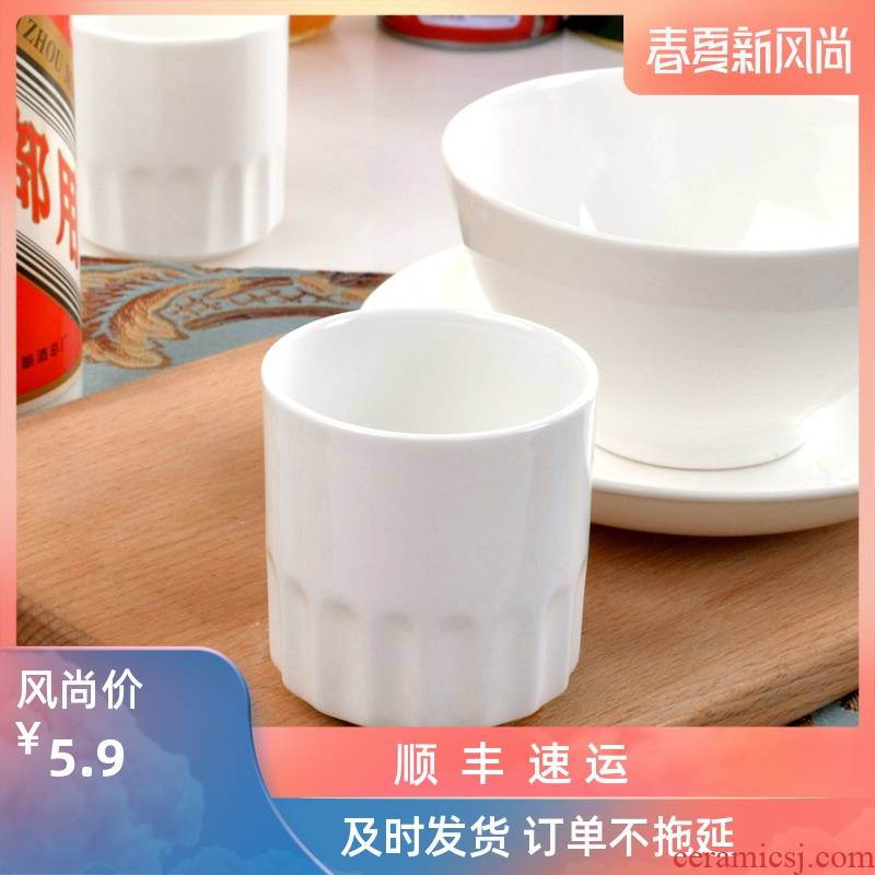 Yipin Tang Jiayong small cup ipads porcelain hotel set up Chinese style tea cup pure white ceramic liquor cup tea cup