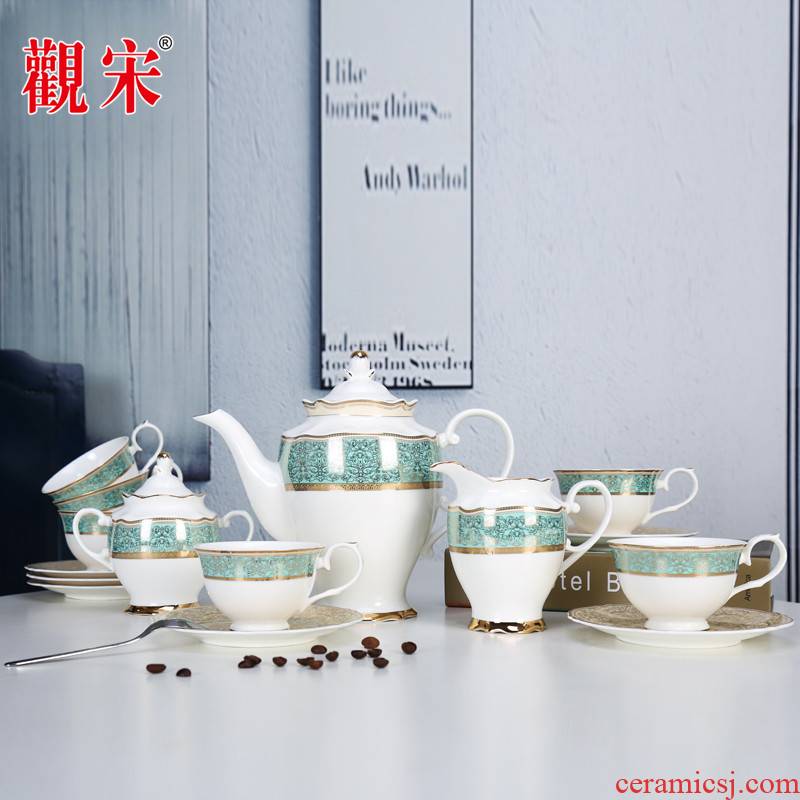 View the song View the song dynasty jingdezhen ceramics European see colour coffee coffee cup coffee tea set gift the whole outfit