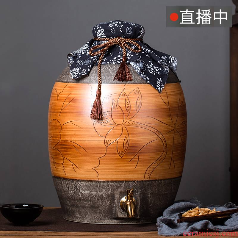 Jingdezhen ceramic jar jar jars 5/10/20 50 kg/home outfit mercifully wine special seal hoard it