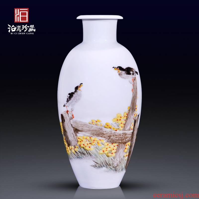 The Master of jingdezhen ceramics hand - made powder enamel decoration vase rich ancient frame of new Chinese style household furnishing articles in the living room