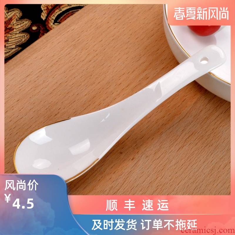 Small spoon of household ceramic spoon to eat spoon ipads porcelain paint Small spoon