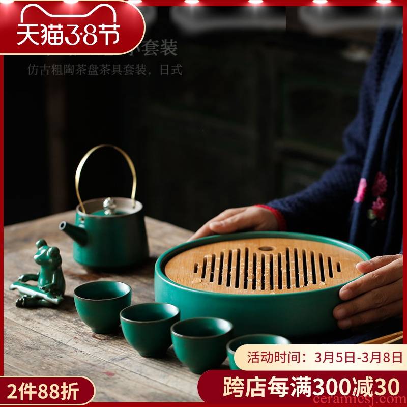 ShangYan Japanese girder pot of tea set tea tray teapot contracted household ceramics kung fu tea tea sets of small groups