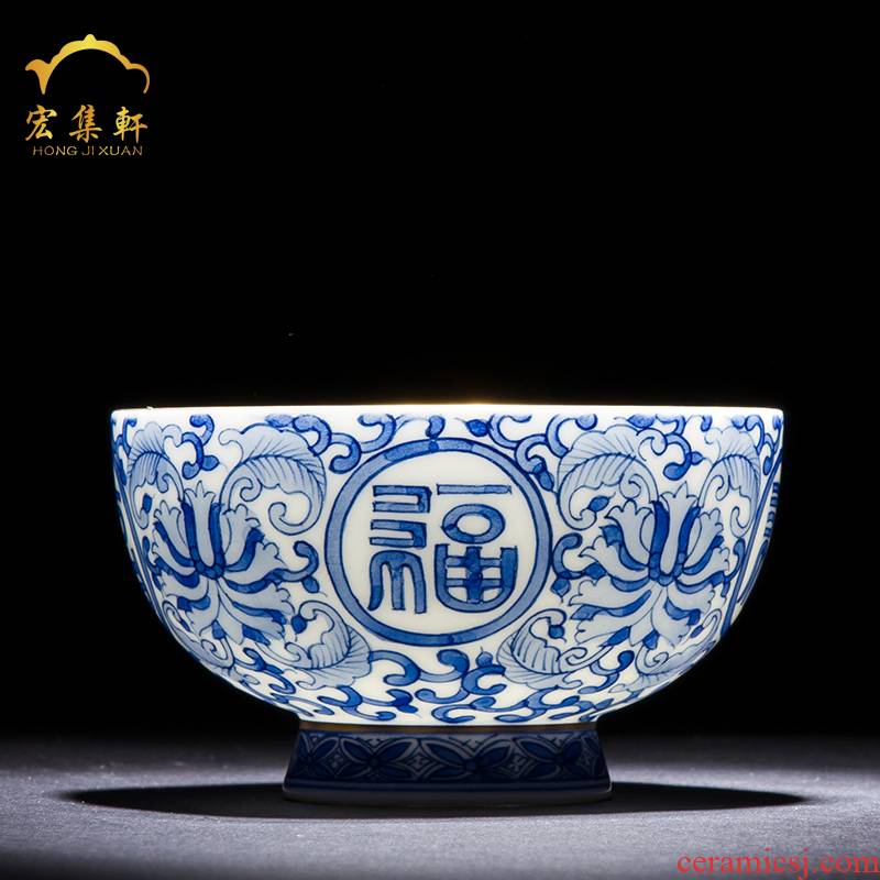 Jingdezhen ceramics kung fu tea cup pure manual porcelain cup sample tea cup individual cup single cup small master