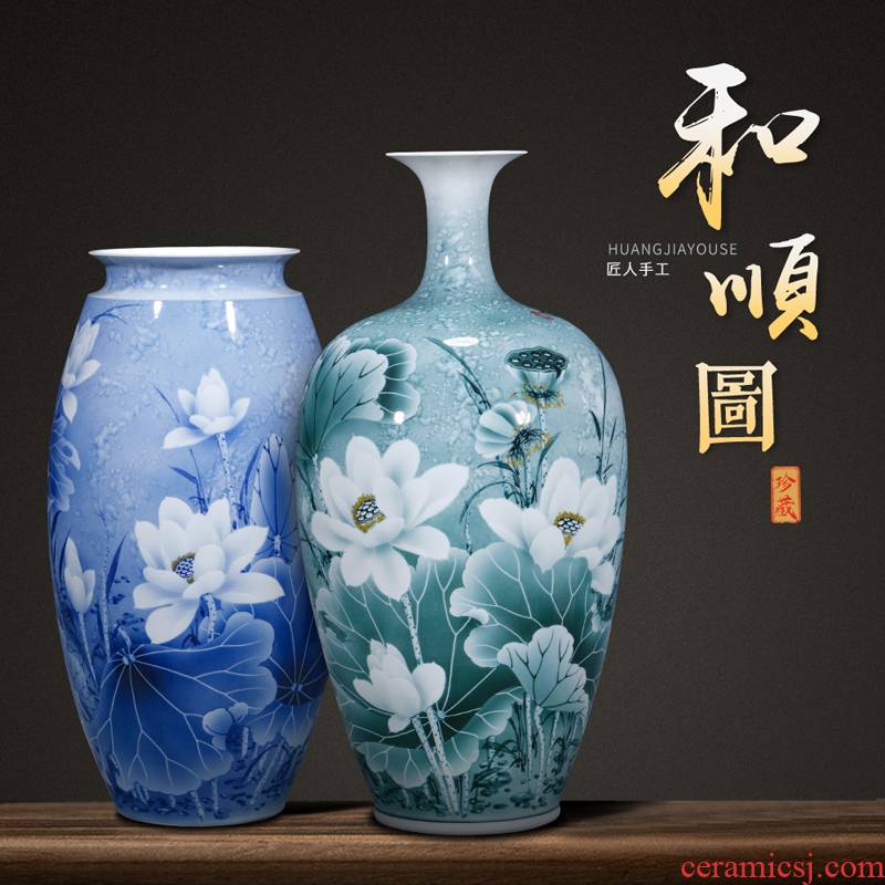 The Master of jingdezhen ceramics hand - made figure vase and Chinese style porch sitting room adornment handicraft furnishing articles arranging flowers