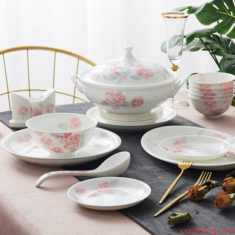 Uh guano ceramic ipads China tableware item home - in glazed dinner Chinese ipads bowls plates romantic morning