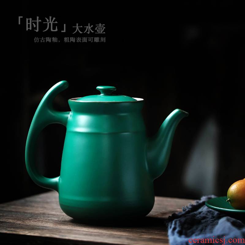 Cool ShangYan ceramic teapot restoring ancient ways is the large capacity coarse pottery kettle large single pot of tea teapot with cold water