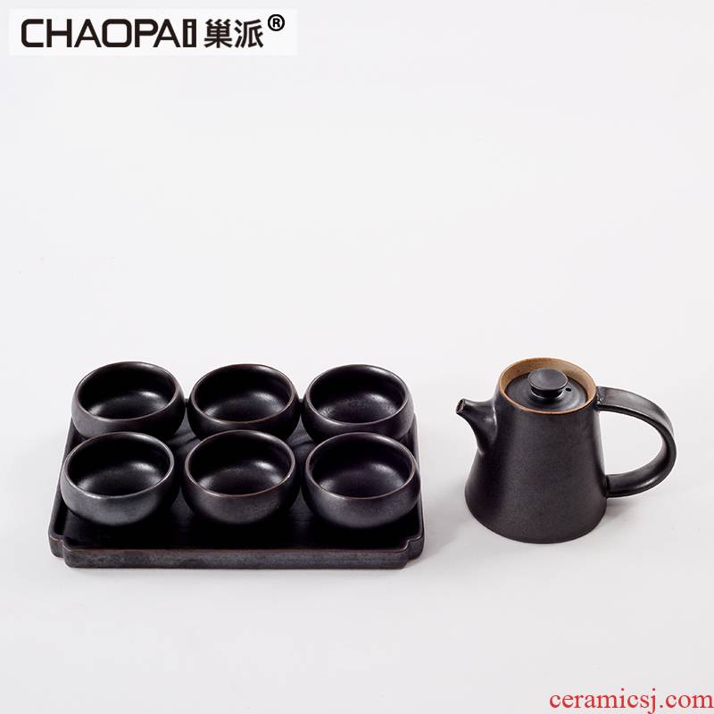 The New Chinese zen fine ceramic kung fu tea set furnishing articles example room teahouse tea table surface decoration art