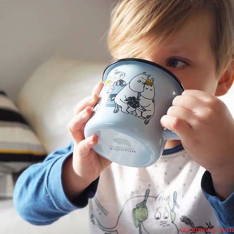 Keller Ming enamel cup moomin cup children ins coffee cup getting northern Europe