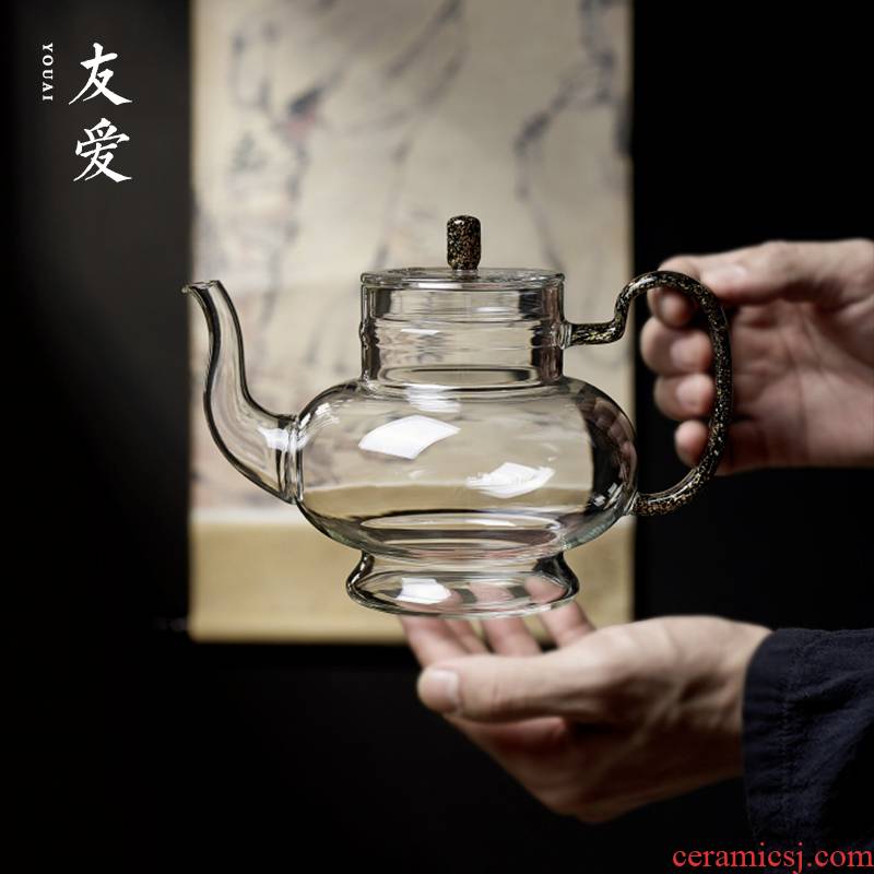 Love palace DengHu Taiwan and implement glass dazzle see colour series grain is boiling furnace curing pot of boiling water steaming tea machine electricity TaoLu home