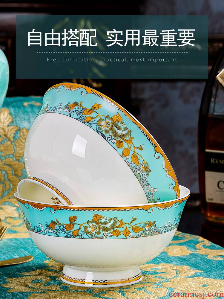 Creative DIY jingdezhen chinaware plate bowl dish dish dish of rice bowls of household rainbow such use ipads porcelain tableware item