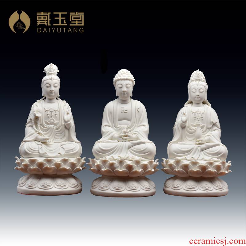 Yutang dai western three holy gods holy Buddha home furnishing articles 11 inches white porcelain art ceramics