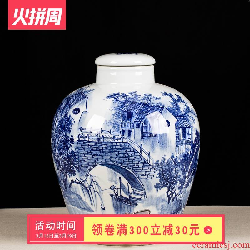 It sealed ceramic wine jar 10 jins 20 jins 50 kg hip medicated wine mercifully whose bottle