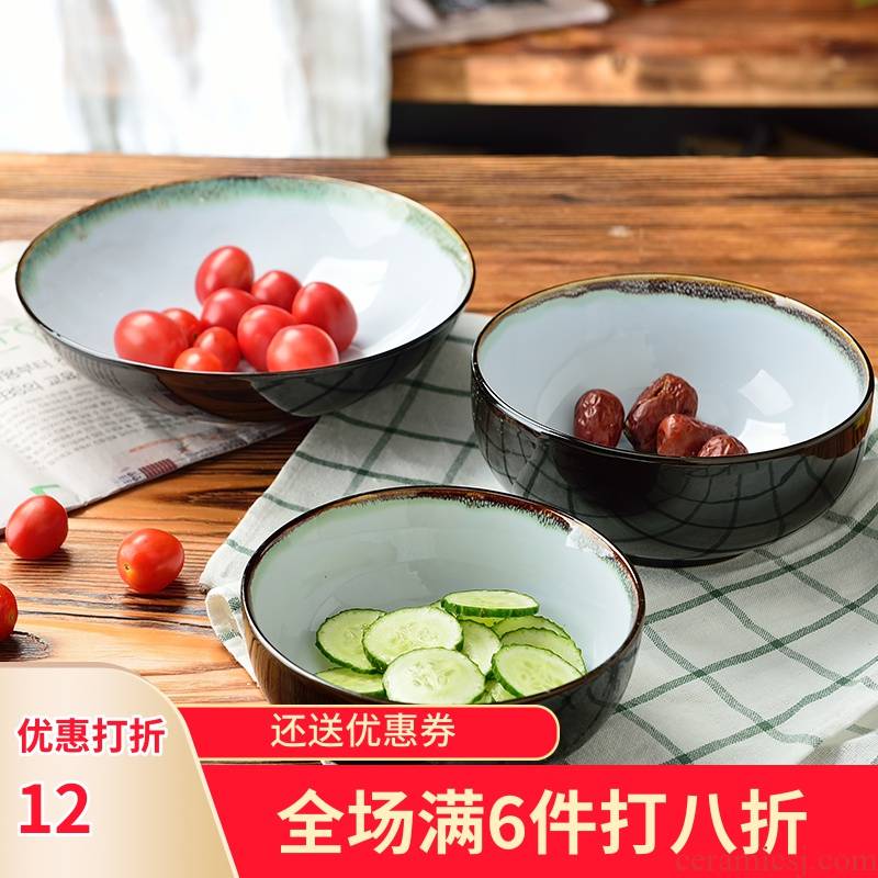 Three points baiyun rainbow such as bowl soup bowl bowl of 8 "Japanese creative ceramic tableware hotel home a large shallow bowl