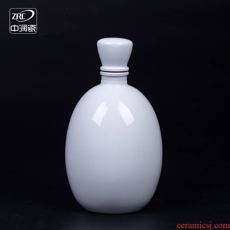 Leap in jingdezhen ceramic empty wine bottles of white wine jar flask to pack a small handleless wine cup three catties mail customization