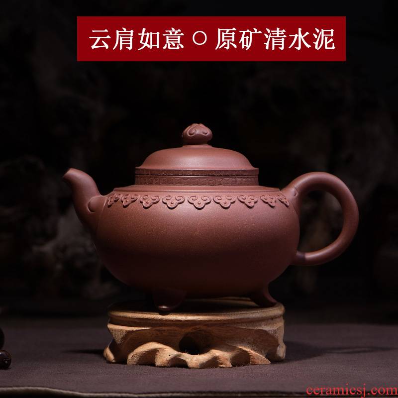 Yixing ceramic story it pure manual teapot authentic undressed ore famous Zou Liping the qing cement