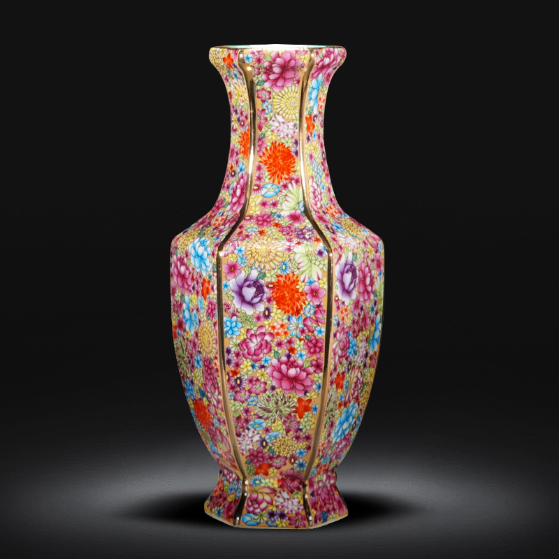 Jingdezhen ceramics vase furnishing articles European porcelain enamel creative home sitting room adornment TV ark