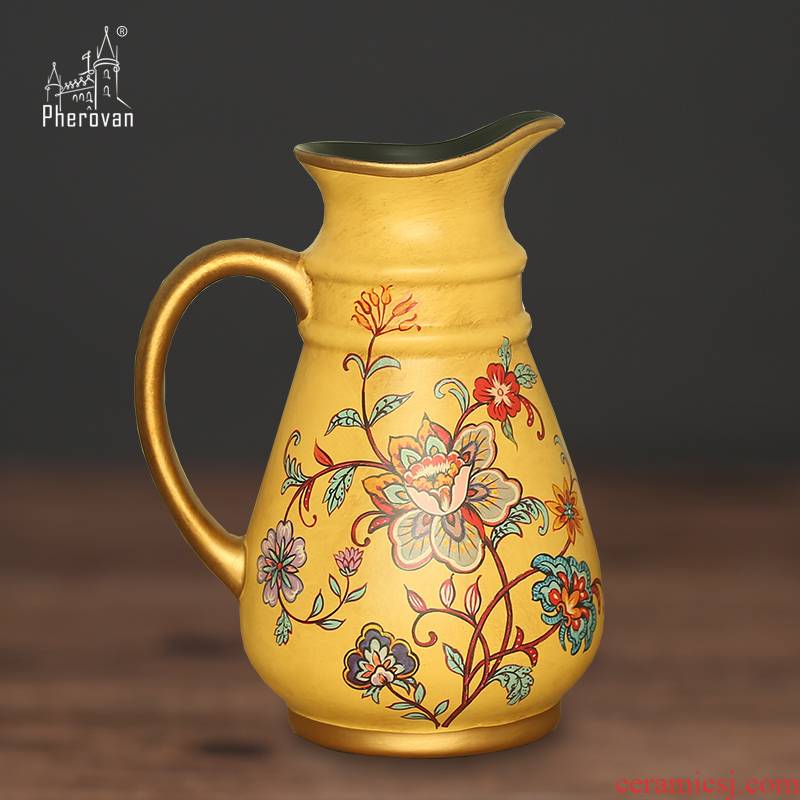 Europe type restoring ancient ways is made ceramic vases, flower arranging dried flower vase furnishing articles, the sitting room, dining - room household act the role ofing is tasted housewarming gifts
