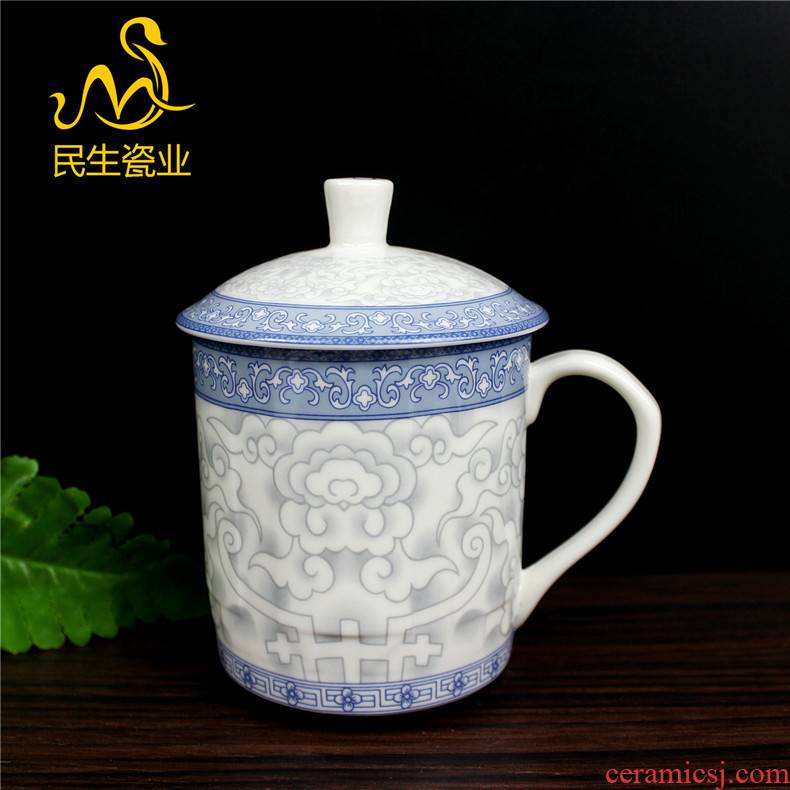 The people 's livelihood industry prosperous garden ceramic cup glazed pottery porcelain cup with a cup of cup party conference of office cup