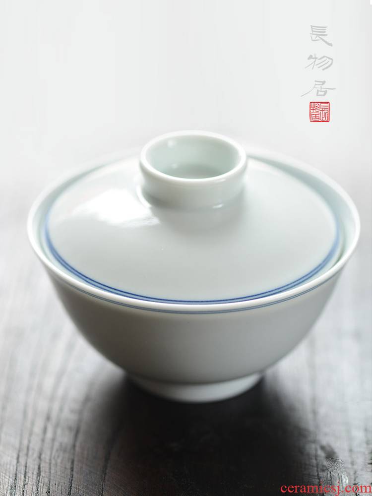 Offered home - cooked at flavour hand - made porcelain double circle three tureen teacup jingdezhen ceramics by hand only a single tea bowl