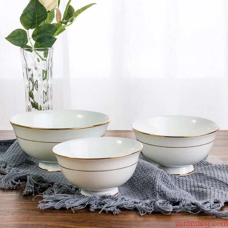 6 inches up Phnom penh footed bowl prevent hot ipads bowls household rainbow such as bowl bowl large bowl of rice bowl bowl
