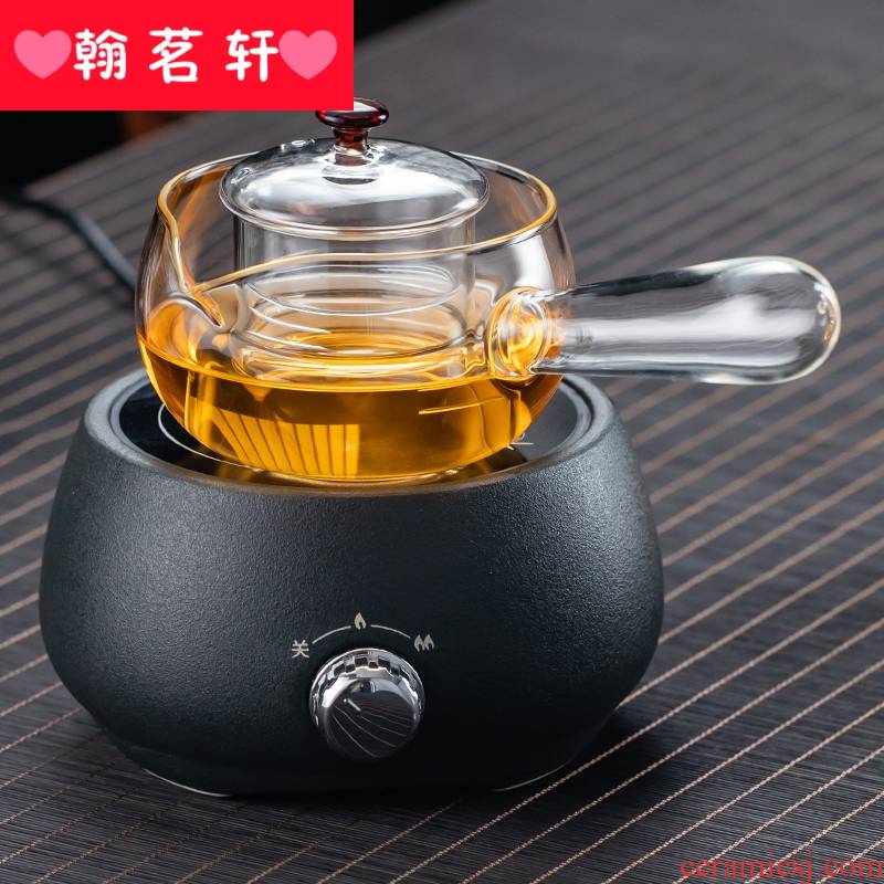 High temperature resistant glass side put boiling suit small teapot tea stove electric TaoLu tea who was orange teapot, tea sets