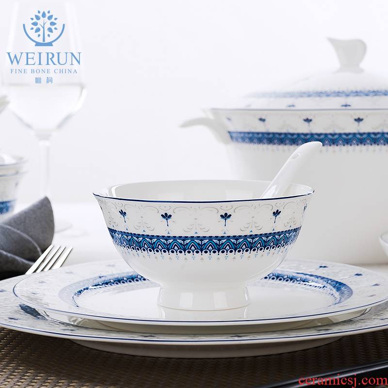 Only embellish glair dishes household of Chinese style ipads porcelain tableware to eat rice bowl chopsticks dishes elegant items