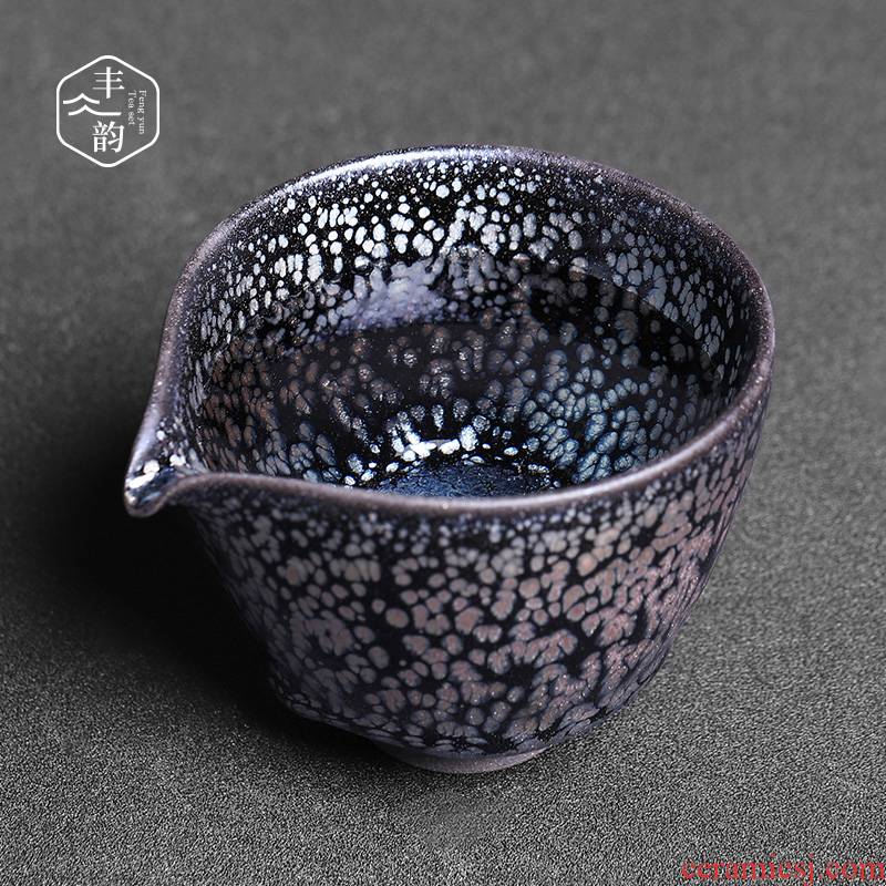 Jianyang built light manual large droplets ceramic fair keller with single kung fu tea tea ware accessories iron cup