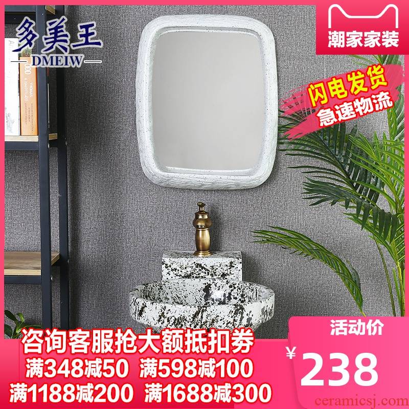 What wang xin hang a wall lavatory archaize ceramic Chinese style household bathroom hanging balcony hang basin of the basin that wash a face