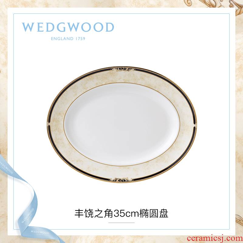 WEDGWOOD waterford WEDGWOOD the cornucopia of 35 cm oval plate ipads porcelain tableware home plate box