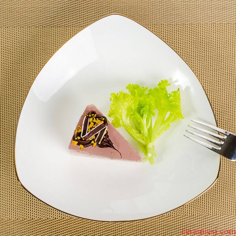 Jin Bianchun white ipads porcelain ceramic plate creative dish plate of fruit salad pasta dish soup deep dish western - style hotel tableware
