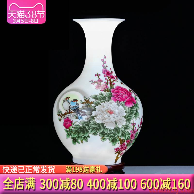 Jingdezhen ceramics floret bottle of flower arranging dried flowers of Chinese style household TV ark adornment handicraft furnishing articles sitting room